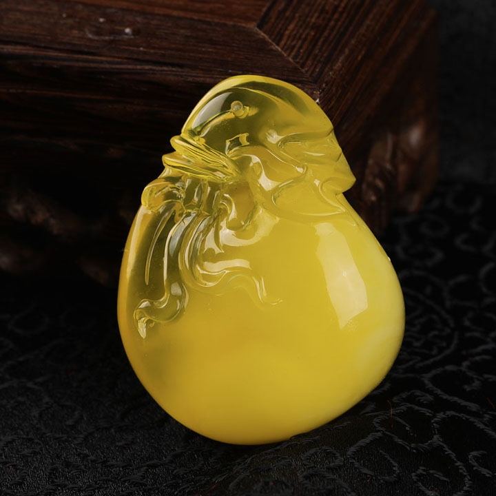 满记天然蜜蜡钱袋吊坠(孤品)净重约:16.4g